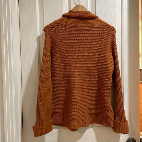 ANTHROPOLOGIE Pilcro Cowl Neck Sweater Cedar Rust Size XXS Winter Cozy Anthro - Picture 7 of 7